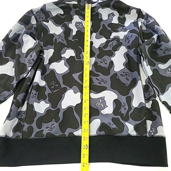 S Ripndip Gray Camo Lord NERMAL Cat pull Over Hoodie Camouflage NEW W Tag SMALL - Picture 10 of 11